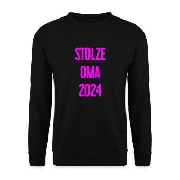 Proud Grandma 2024 – Perfect for New Grandmas - Unisex Sweatshirt - black - Front - Alina (178cm) & Michal (187cm)