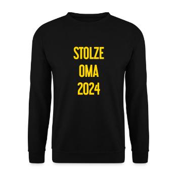 Proud Grandma 2024 – Perfect for New Grandmas - Unisex Sweatshirt - black - Front - Alina (178cm) & Michal (187cm)