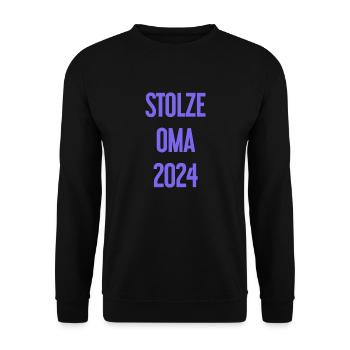 Proud Grandma 2024 – Perfect for New Grandmas - Unisex Sweatshirt - black - Front - Alina (178cm) & Michal (187cm)