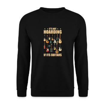 Es ist kein Horten, wenn seine Gitarren - Unisex Pullover - Schwarz - Vorne - Alina (178cm) & Michal (187cm)