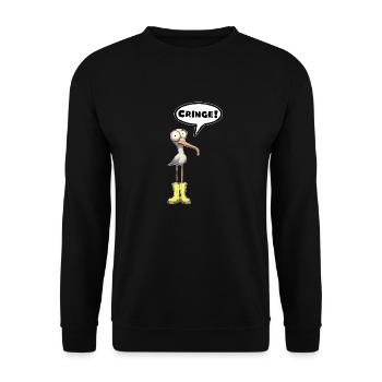 Seagull speech bubble embarrassment - Unisex Sweatshirt - black - Front - Alina (178cm) & Michal (187cm)
