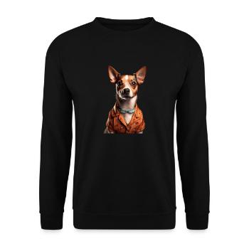 Dog - Unisex Sweatshirt - black - Front - Alina (178cm) & Michal (187cm)