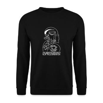 Espressionist - Espresso - Coffee Drink - Unisex Sweatshirt - black - Front - Alina (178cm) & Michal (187cm)
