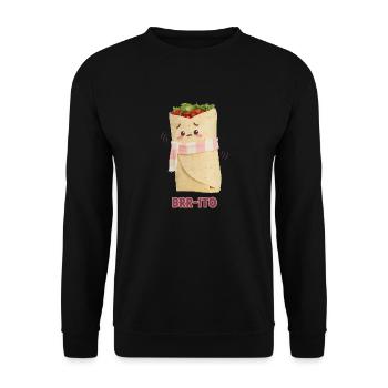 Brr-ito - Cold Burrito Funny Food Pun - Unisex Sweatshirt - black - Front - Alina (178cm) & Michal (187cm)