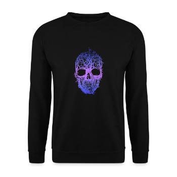 Mystisches Stammessymbol Fusion Traditionelles Ornament - Unisex Pullover - Schwarz - Vorne - Alina (178cm) & Michal (187cm)