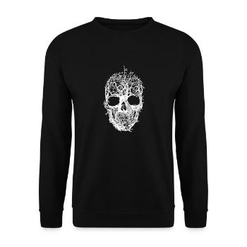 Mystisches Stammessymbol Fusion Traditionelles Ornament - Unisex Pullover - Schwarz - Vorne - Alina (178cm) & Michal (187cm)