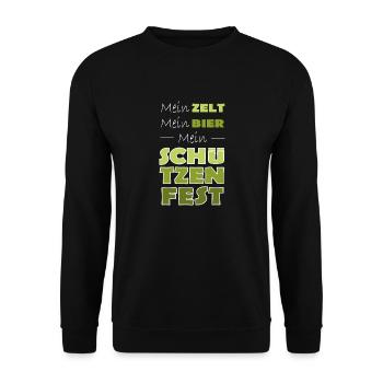 Mein Schützenfest - Unisex Pullover - Schwarz - Vorne - Alina (178cm) & Michal (187cm)