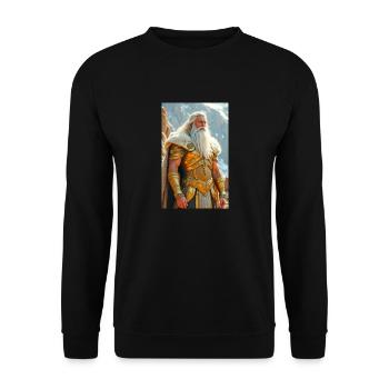 Heimdall is the vigilant guardian of the Bifröst - Unisex Sweatshirt - black - Front - Alina (178cm) & Michal (187cm)
