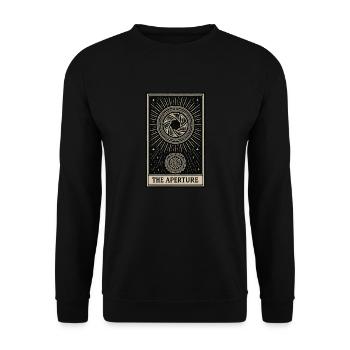 Carte de tarot de photographie – L’ouverture - Sweat-shirt Unisexe - noir - Devant - Alina (178cm) & Michal (187cm)