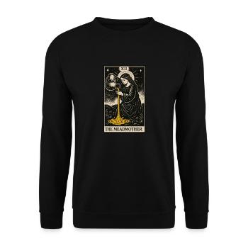 Impression d’art de carte de tarot Meadmother - Sweat-shirt Unisexe - noir - Devant - Alina (178cm) & Michal (187cm)
