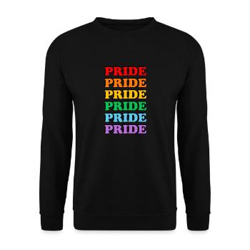 Pride 6 rainbow colors gay pride - Unisex Sweatshirt - black - Front - Alina (178cm) & Michal (187cm)