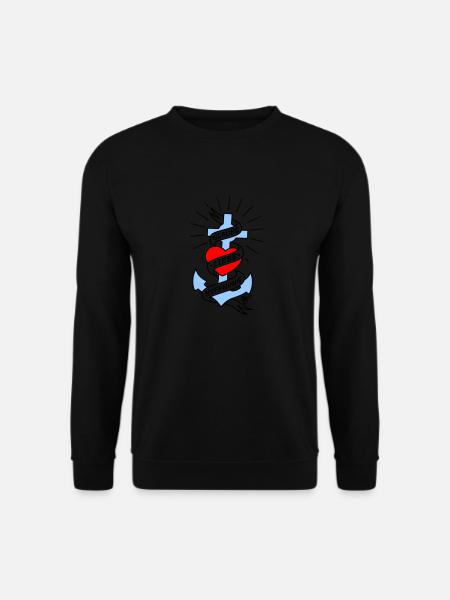 Glaube Liebe Hoffnung tall colored - Unisex Pullover - Schwarz
