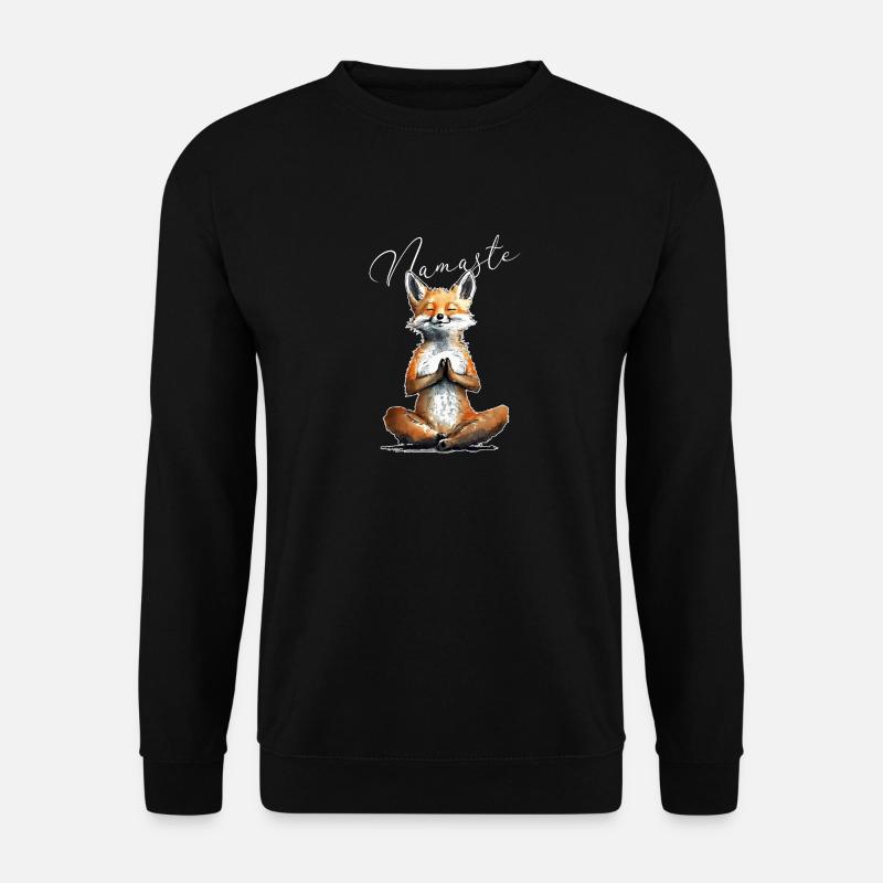 Fuchs macht Yoga Lehrer Tier Humor Namaste Karma - Unisex Pullover - Schwarz