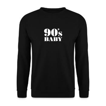 90´s Baby - Unisex Pullover - Schwarz - Vorne - Alina (178cm) & Michal (187cm)