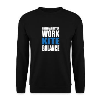 kite - Unisex Sweatshirt - black - Front - Alina (178cm) & Michal (187cm)