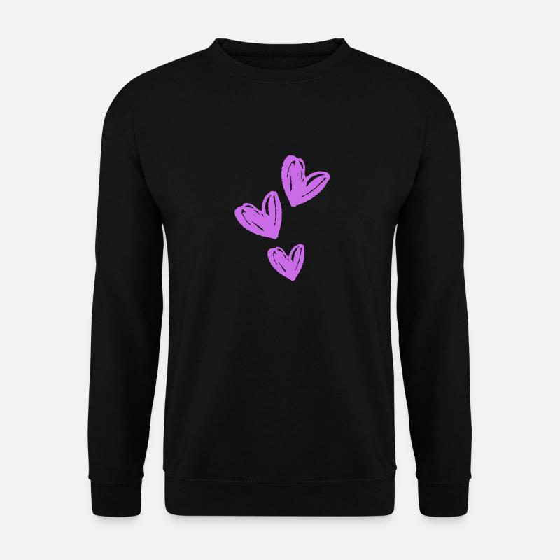 Hearts Purple Icon - Unisex Sweatshirt - black