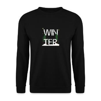 Winter - Unisex Sweatshirt - black - Front - Alina (178cm) & Michal (187cm)