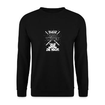 Letzte Episode Das wars Ehe Hochzeit JGA - Unisex Pullover - Schwarz - Vorne - Alina (178cm) & Michal (187cm)