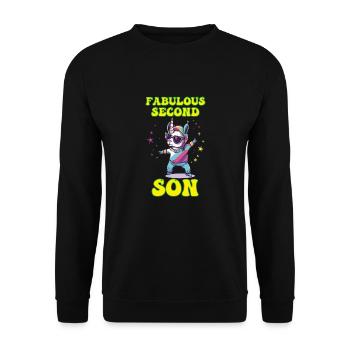 Fabulous Second Son Siblings Younger - Unisex Sweatshirt - black - Front - Alina (178cm) & Michal (187cm)