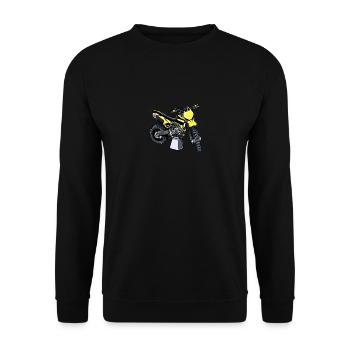 Yellow motorcycle cross bikelife - Unisex Sweatshirt - black - Front - Alina (178cm) & Michal (187cm)