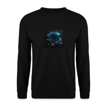 Abstract Skull n°8 - Unisex Sweatshirt - black - Front - Alina (178cm) & Michal (187cm)