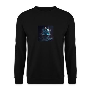Abstract Digital Art n°3 - Unisex Sweatshirt - black - Front - Alina (178cm) & Michal (187cm)