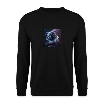 Abstract Digital Art n°13 - Unisex Sweatshirt - black - Front - Alina (178cm) & Michal (187cm)