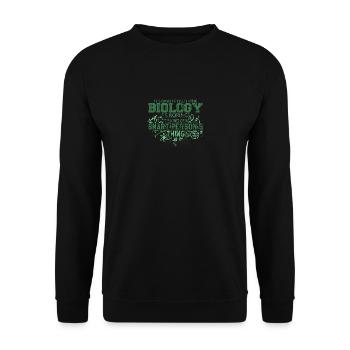 biology - Unisex Sweatshirt - black - Front - Alina (178cm) & Michal (187cm)