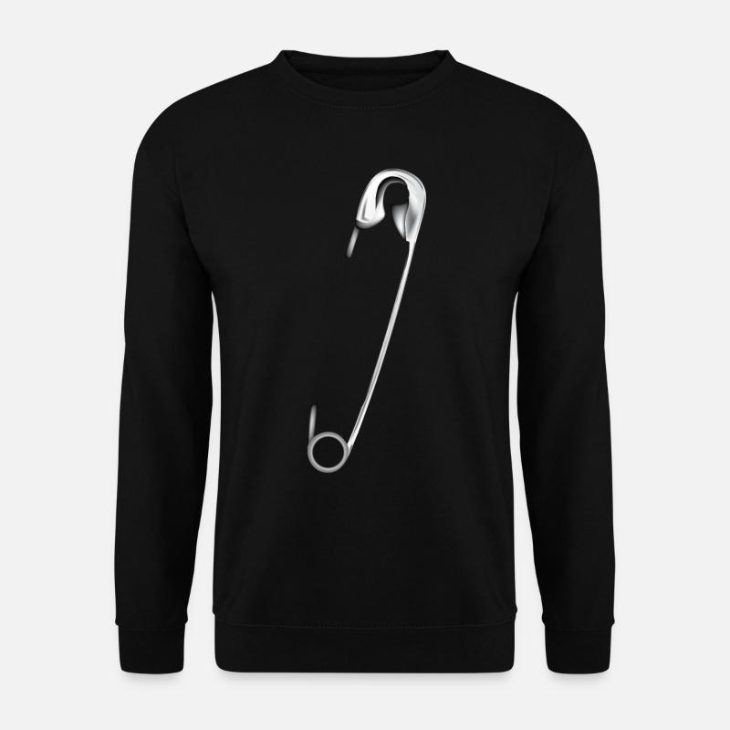 sikkerhedsnål - Unisex sweater - sort