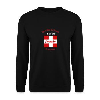 je suis une savoyarde - Sweat-shirt Unisexe - noir - Devant - Alina (178cm) & Michal (187cm)