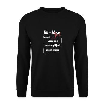 Jiu Jitsu Self Defense - Unisex Sweatshirt - black - Front - Alina (178cm) & Michal (187cm)