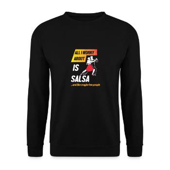 Salsa Dancer Dancer - Unisex Sweatshirt - black - Front - Alina (178cm) & Michal (187cm)