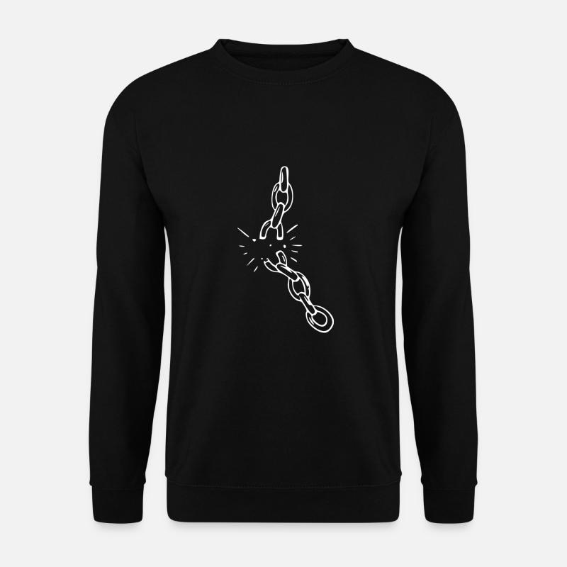 Kette brechen Sprengen Freiheit Leben - Unisex Pullover - Schwarz