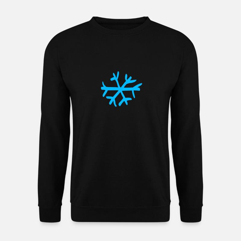 Blue snowflake - Unisex Sweatshirt - black