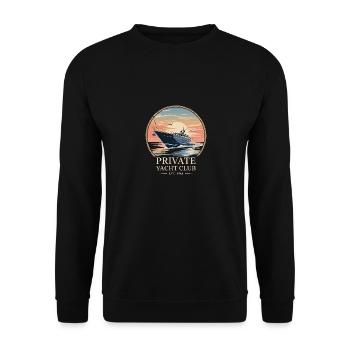 Private Yacht Club - Unisex Sweatshirt - black - Front - Alina (178cm) & Michal (187cm)