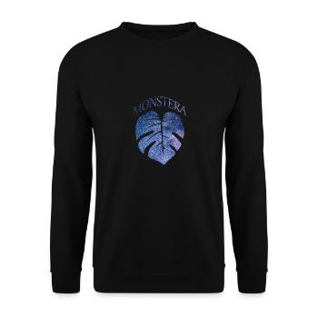 monstera thai constellation - Unisex Pullover - Schwarz - Vorne - Alina (178cm) & Michal (187cm)
