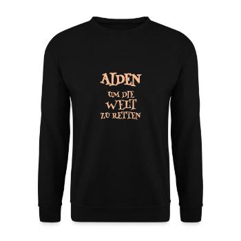 Retter Aiden - Unisex Pullover - Schwarz - Vorne - Alina (178cm) & Michal (187cm)