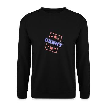 Denny - Unisex Sweatshirt - black - Front - Alina (178cm) & Michal (187cm)