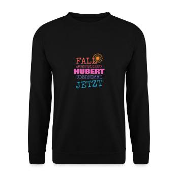 Vorname Hubert - Unisex Pullover - Schwarz - Vorne - Alina (178cm) & Michal (187cm)