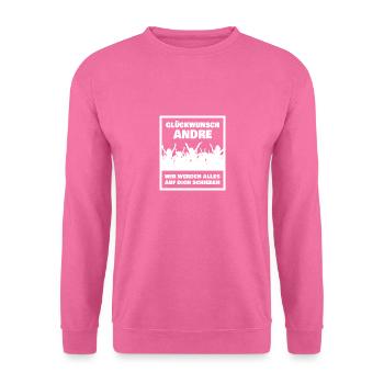 André comme prénom - Sweat-shirt Unisexe - rose - Devant