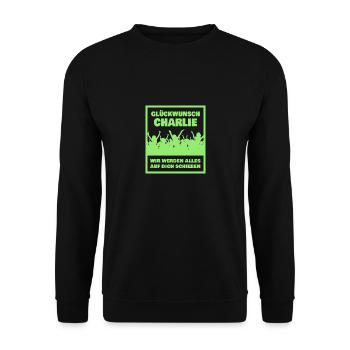 Gift for Charlie - Unisex Sweatshirt - black - Front - Alina (178cm) & Michal (187cm)