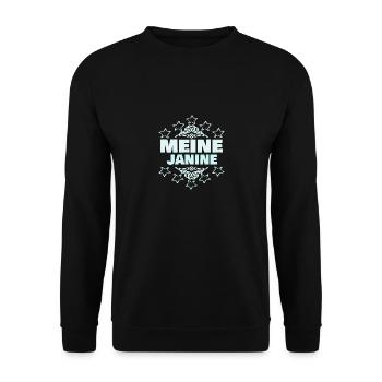 Janine - Unisex Sweatshirt - black - Front - Alina (178cm) & Michal (187cm)