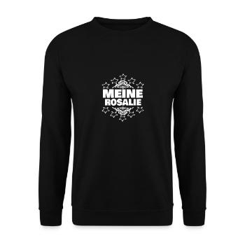Rosalie als Mädchen - Unisex Pullover - Schwarz - Vorne - Alina (178cm) & Michal (187cm)