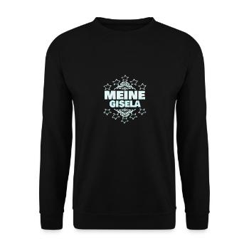 Geschenk für Gisela - Unisex Pullover - Schwarz - Vorne - Alina (178cm) & Michal (187cm)