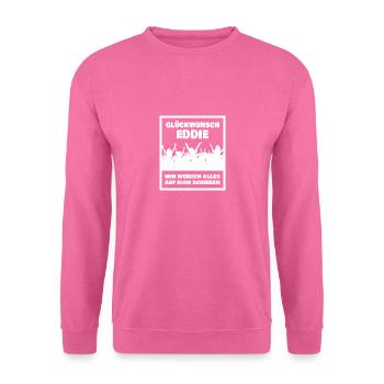 Vorname Eddie - Unisex Pullover - Pink - Vorne