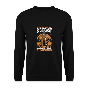 Family celebration at harvest time - Unisex Sweatshirt - black - Front - Alina (178cm) & Michal (187cm)