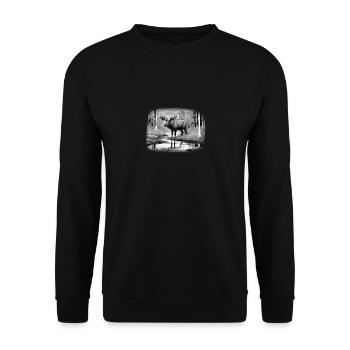 Élan - Sweat-shirt Unisexe - noir - Devant - Alina (178cm) & Michal (187cm)