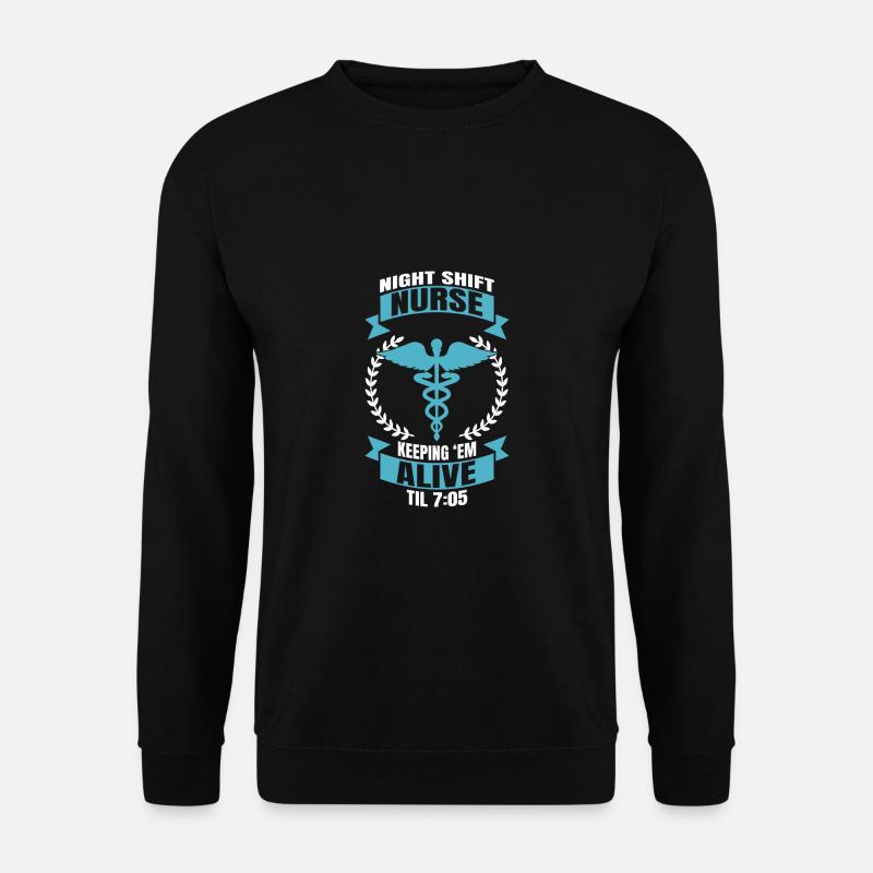 Nachtschwester Infirmière de nuit Krankenschwester - Sweat-shirt Unisexe - noir