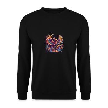 Renaître de ses cendres comme le phénix - Sweat-shirt Unisexe - noir - Devant - Alina (178cm) & Michal (187cm)