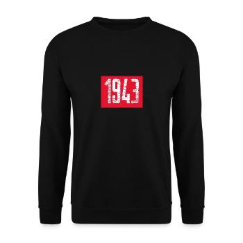 1943 - Unisex Pullover - Schwarz - Vorne - Alina (178cm) & Michal (187cm)